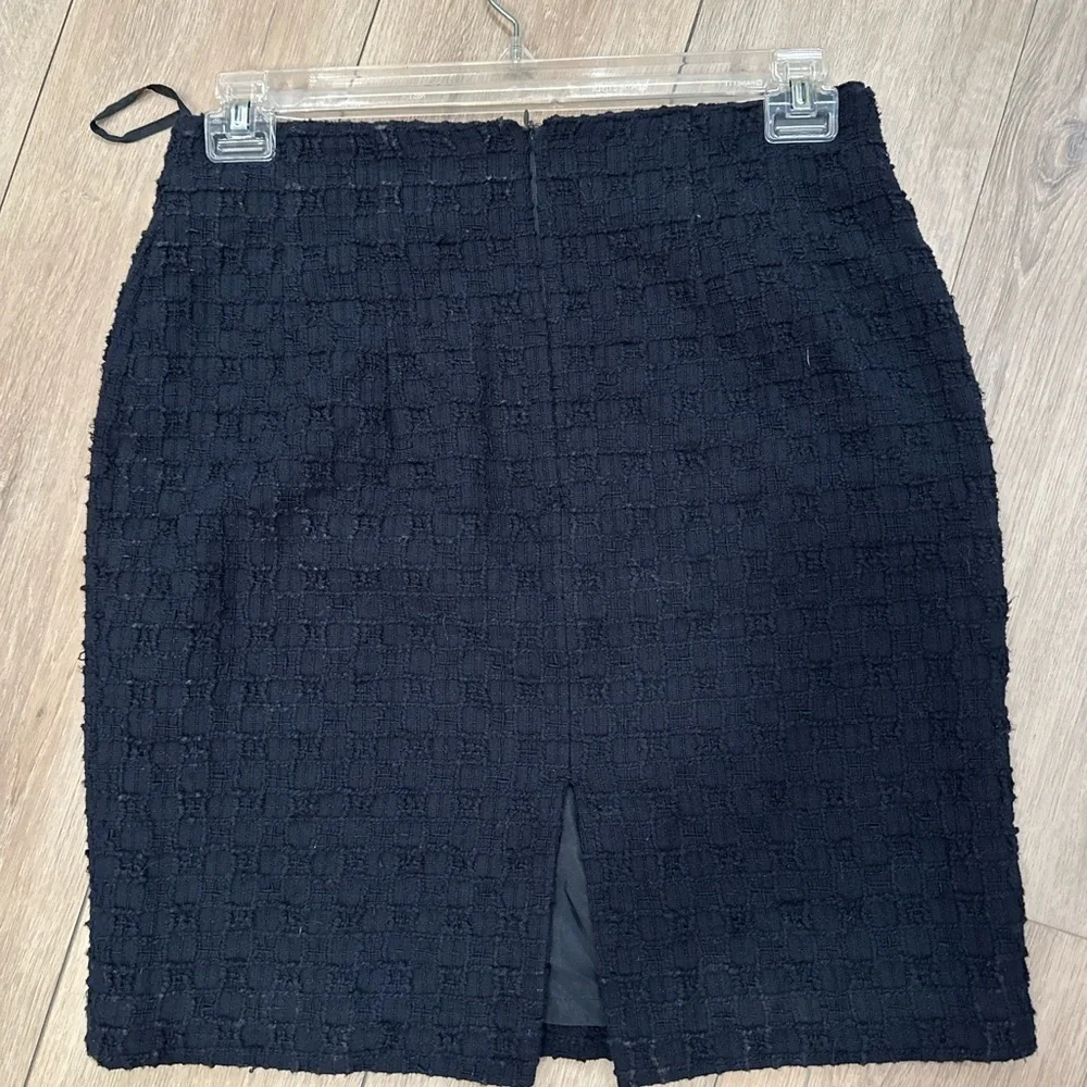 Antonio Melani Navy seersucker lined skirt